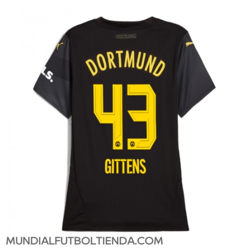 Camiseta Borussia Dortmund Jamie Bynoe-Gittens #43 Segunda Equipación Replica 2024-25 para mujer mangas cortas